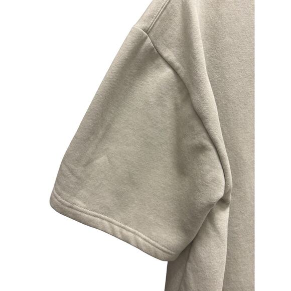 American Garage Oversized Sage Green Short Sleeve Fleece Sweatshirt Small NWOT - Picture 3 of 7